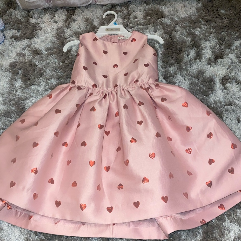 Girls high-low dress with tulle. Pink. Good condition